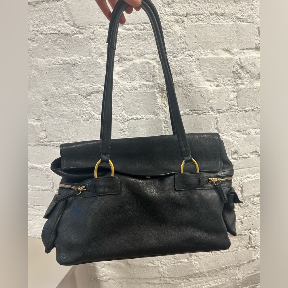 Authentic Jill Sander black leather tote, great condition